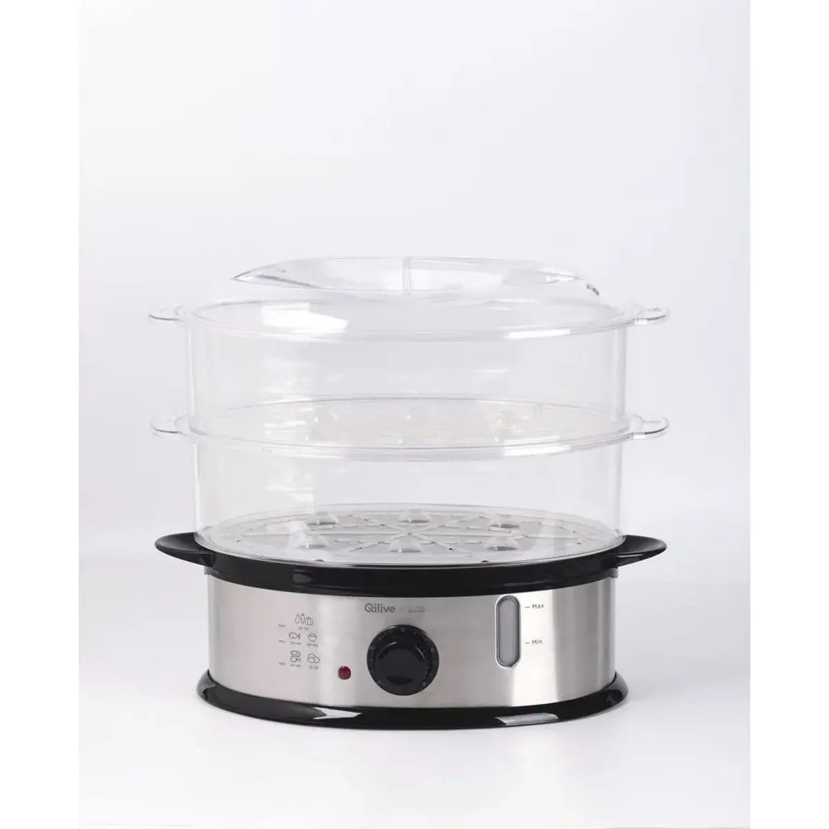 QILIVE Gőzölő Aszalógép 152874 800W 60p időzítő automatikus kikapcsolás vízszintjelző ezüst #4