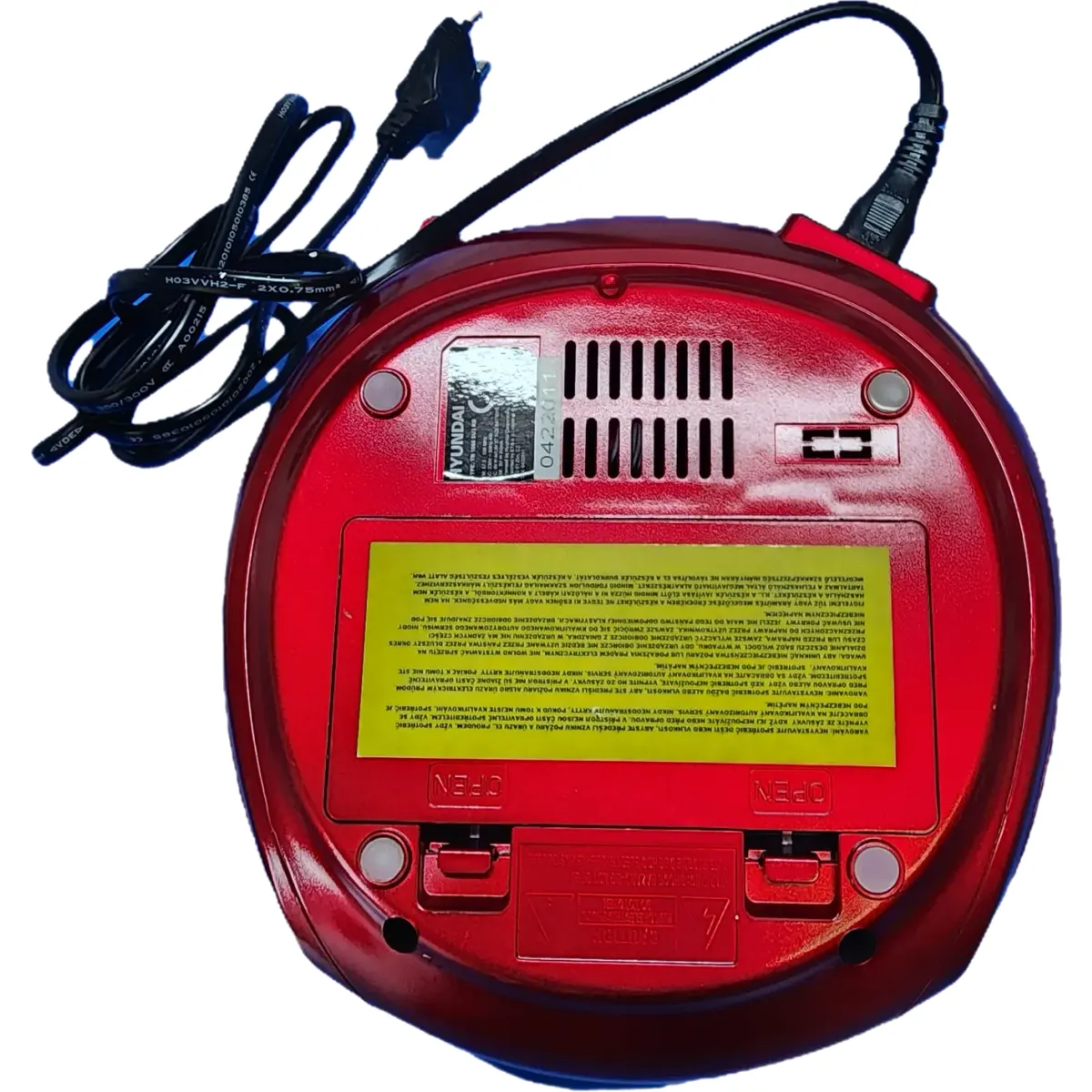 Hyundai TR 1088 SU3RB USB-rádió hordozható sztereó lejátszó piros #2