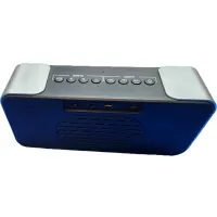 Digitális óra FM rádió ébresztőóra bluetooth SD AUX ezüst #5