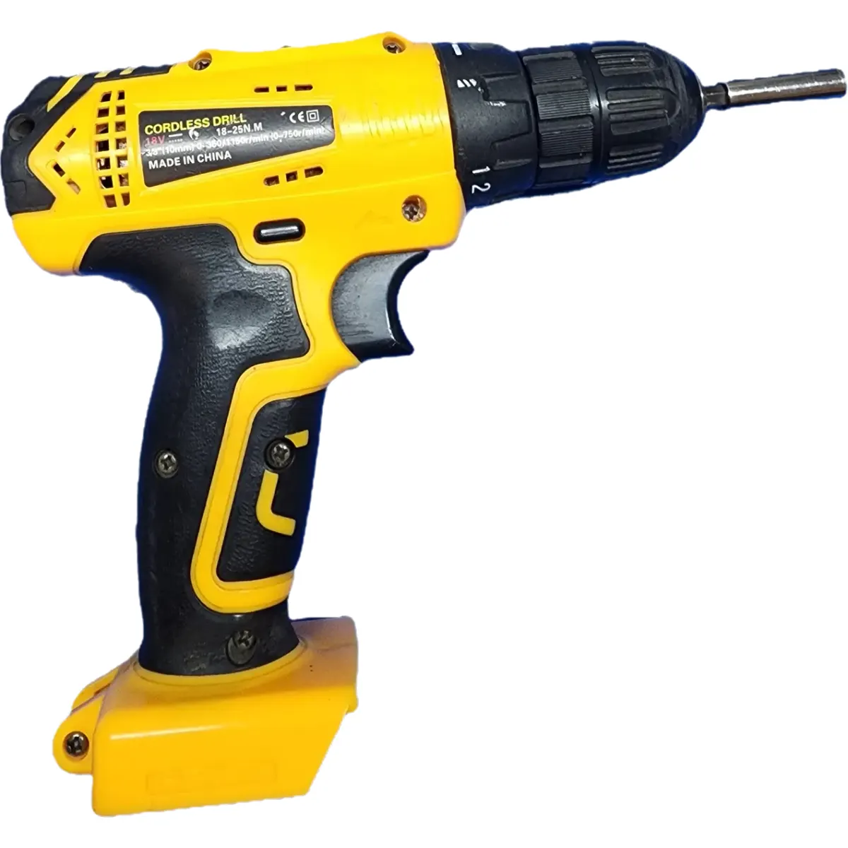 Flinke 18V akkus fúró csavarozó 1350/perc 2db akku töltő sárga-fekete #2