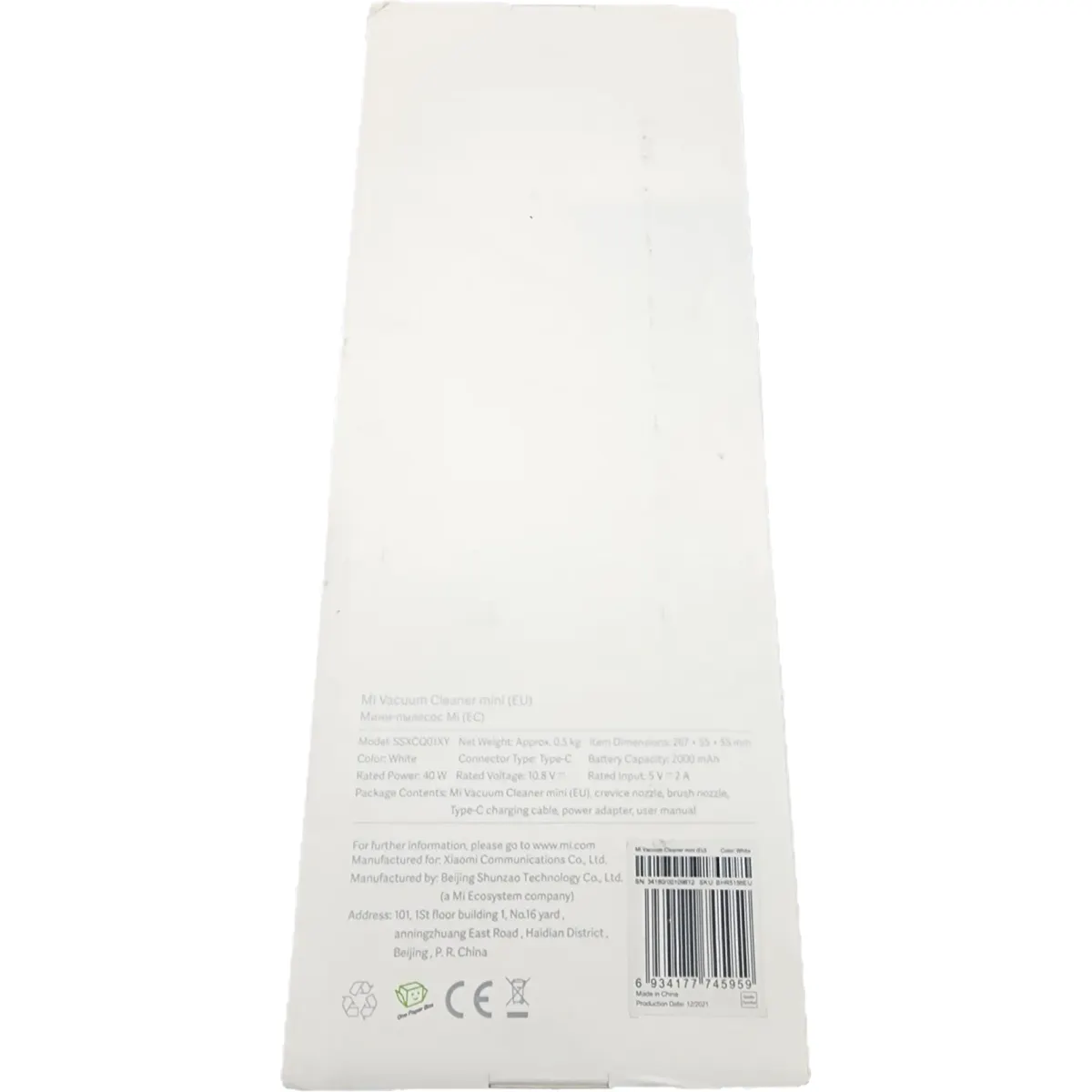 Xiaomi Mi Vacuum Cleaner Mini BHR5156EU hordozható kézi porszívó #3
