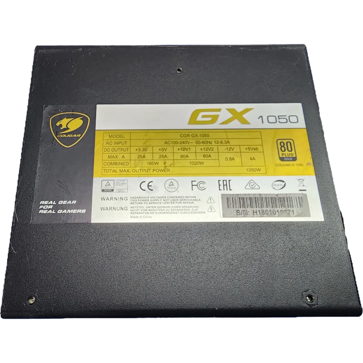 COUGAR GX 1050 80+ Gold Félmoduláris Tápegység Fekete #2