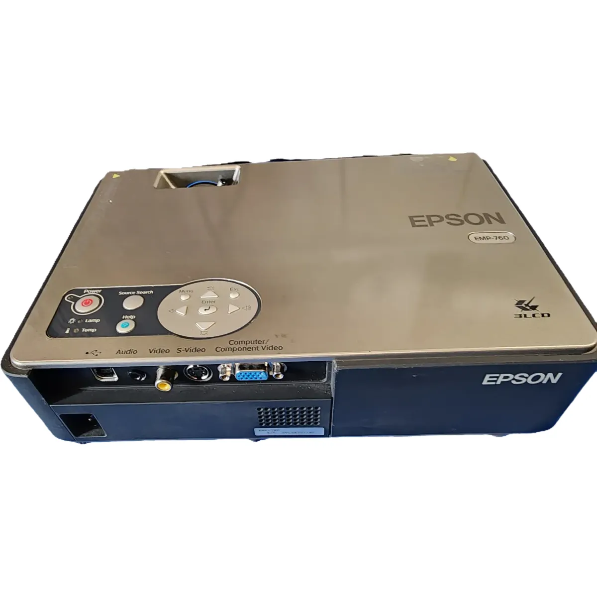 Epson Emp-760 Projektor 194H Üzemóra 1024x768 16:9 2500 lumen VGA S-video USB sötétszürke #2