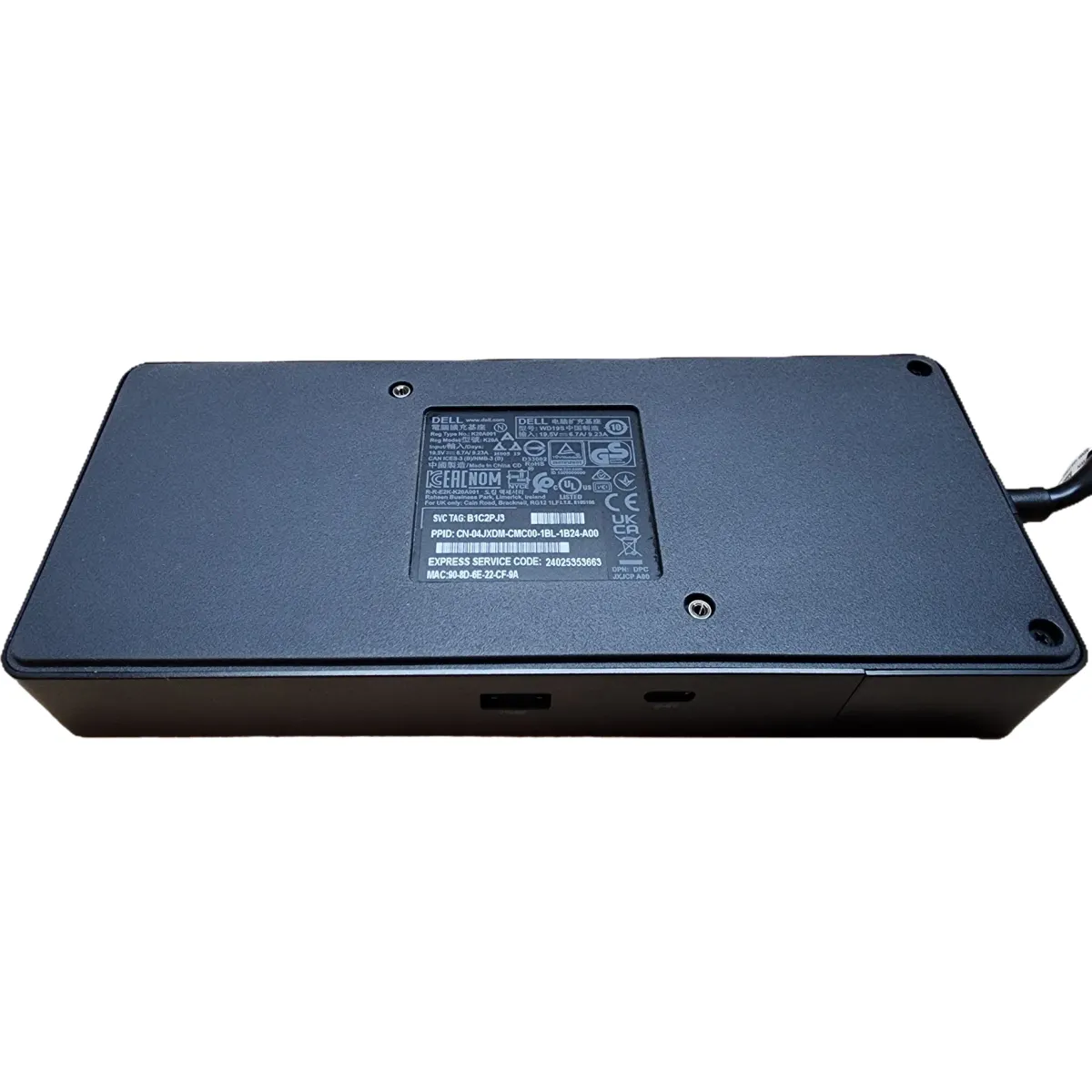 Dell WD19S USB-C Dokkoló állomás K20A001 180W adapterrel #4