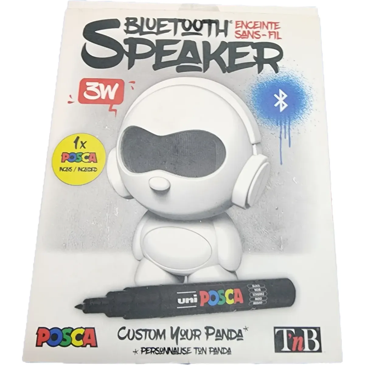 TNB PANDA vezeték nélküli bluetooth hangszóró ajándék POSCA fekete filctoll #2