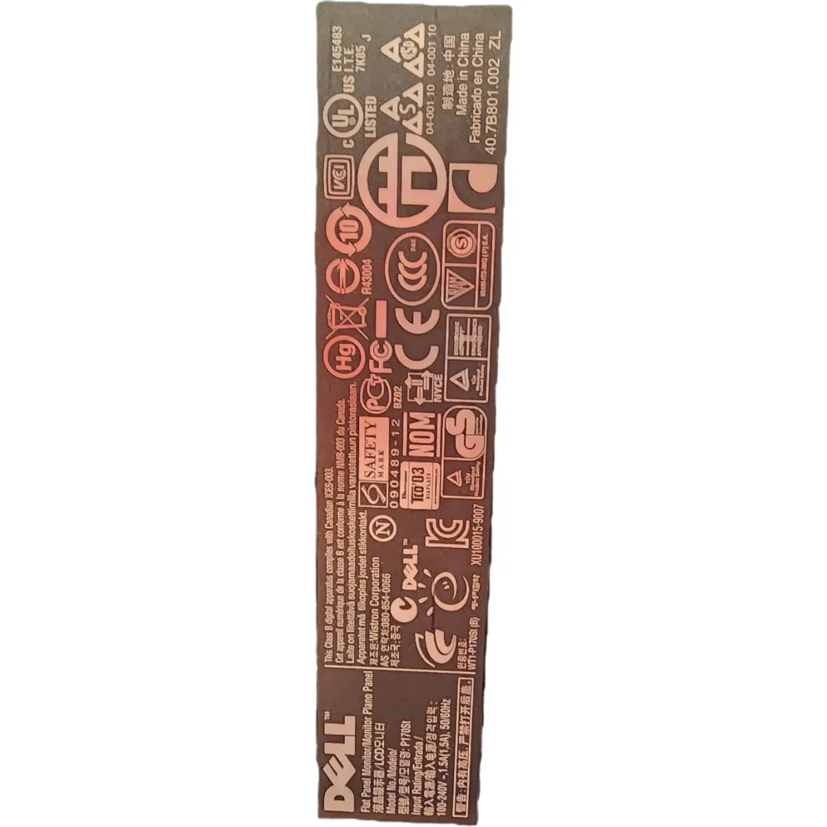 Dell P170ST 15" Monitor 1280x1024 75Hz 5ms DVI VGA VESA #4