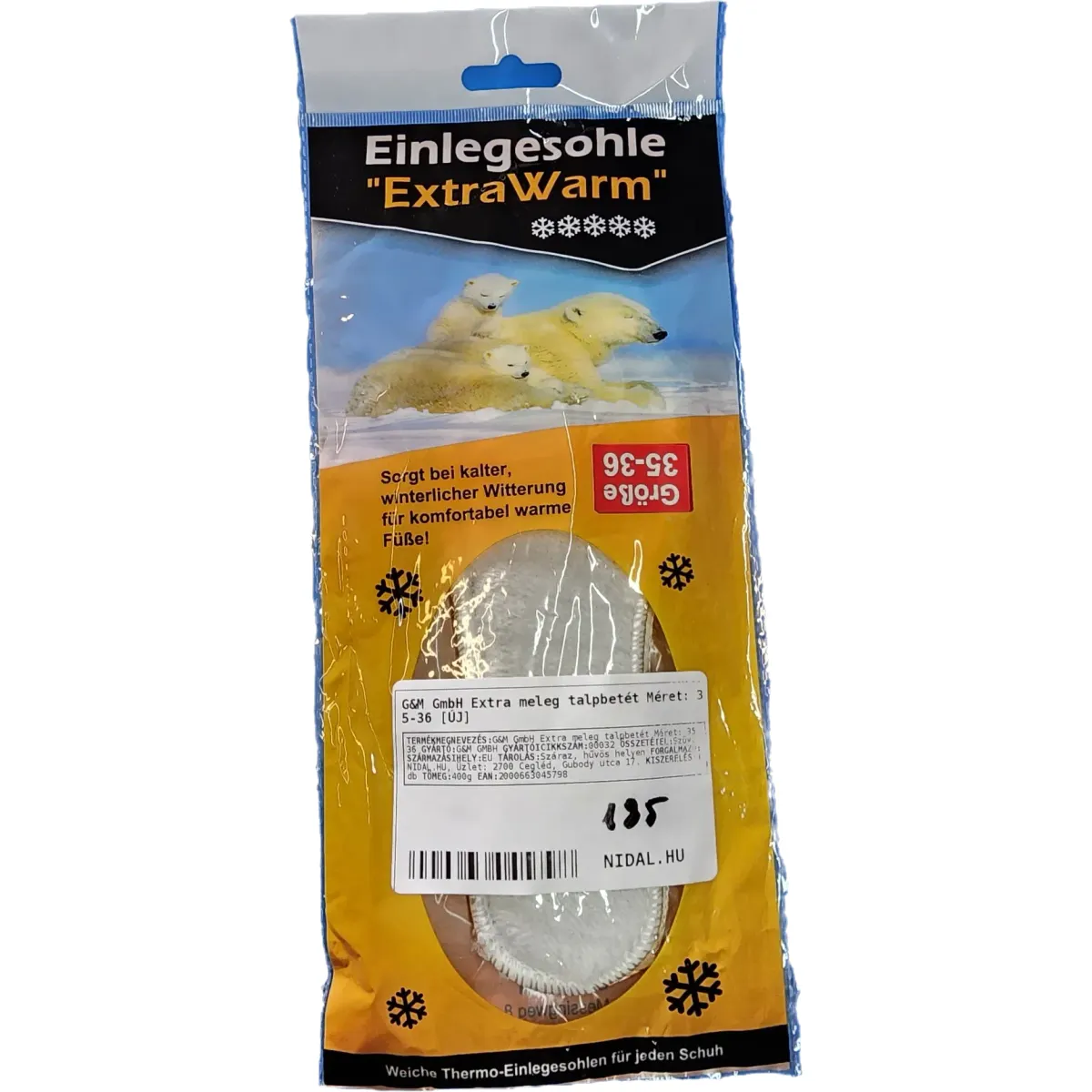 G&M GmbH Extra meleg talpbetét Méret: 35-36 #1