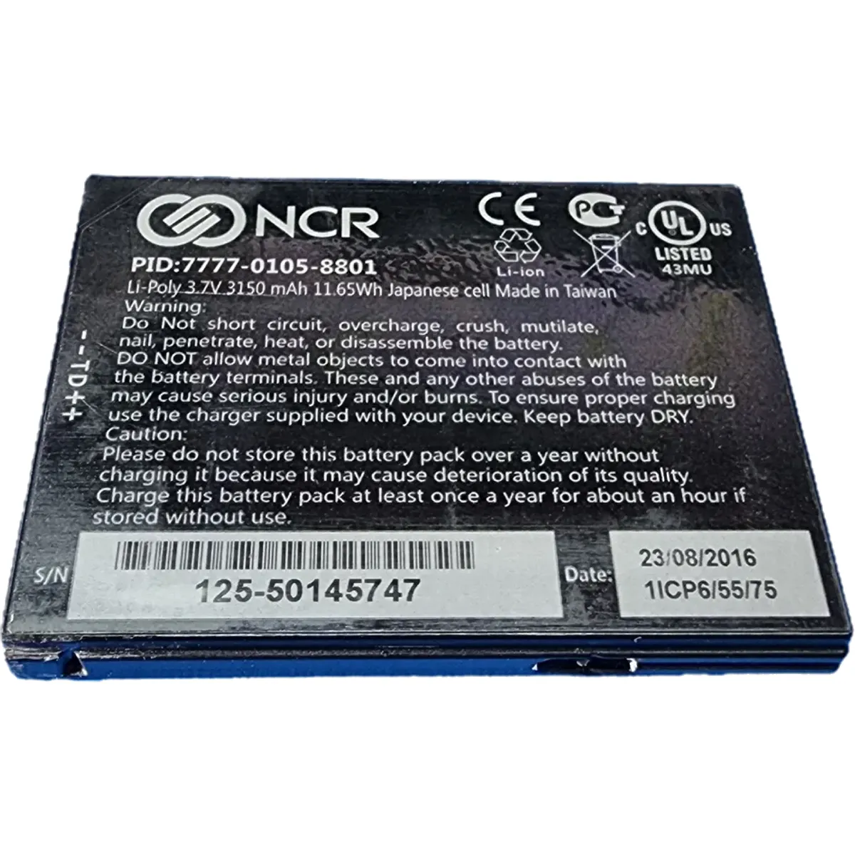 NCR Orderman7 Szervizállomás / Töltőállomás (7777-SC) Adapterrel + Helyettesítő akku NCR Orderman típushoz: 7777-0105-8801 #3