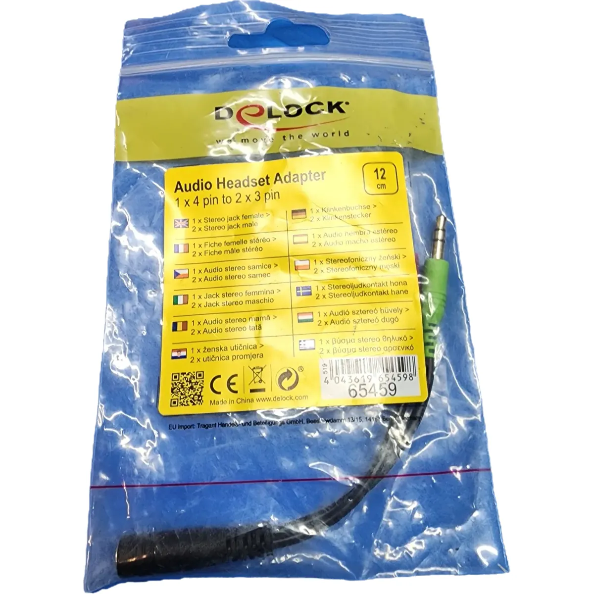 Delock 65459 sztereó jack anya 3.5mm 2x sztereó jack apa 3.5mm adapter #3