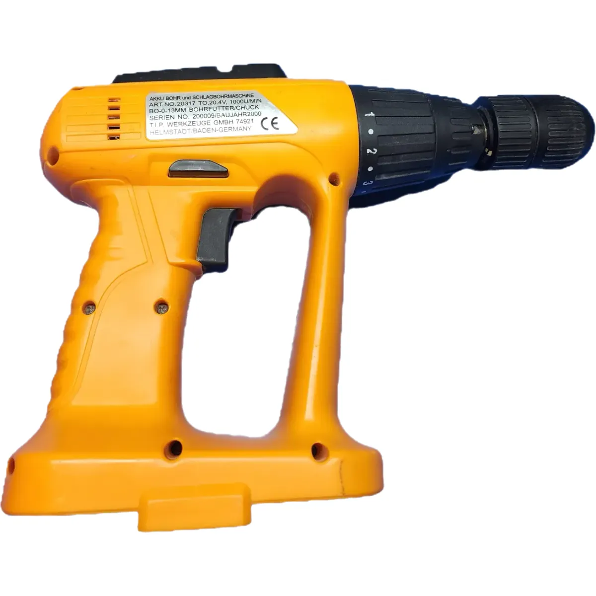 Akkus T.I.P Furó csavarozó akkumulátorral és töltővel sárga #1