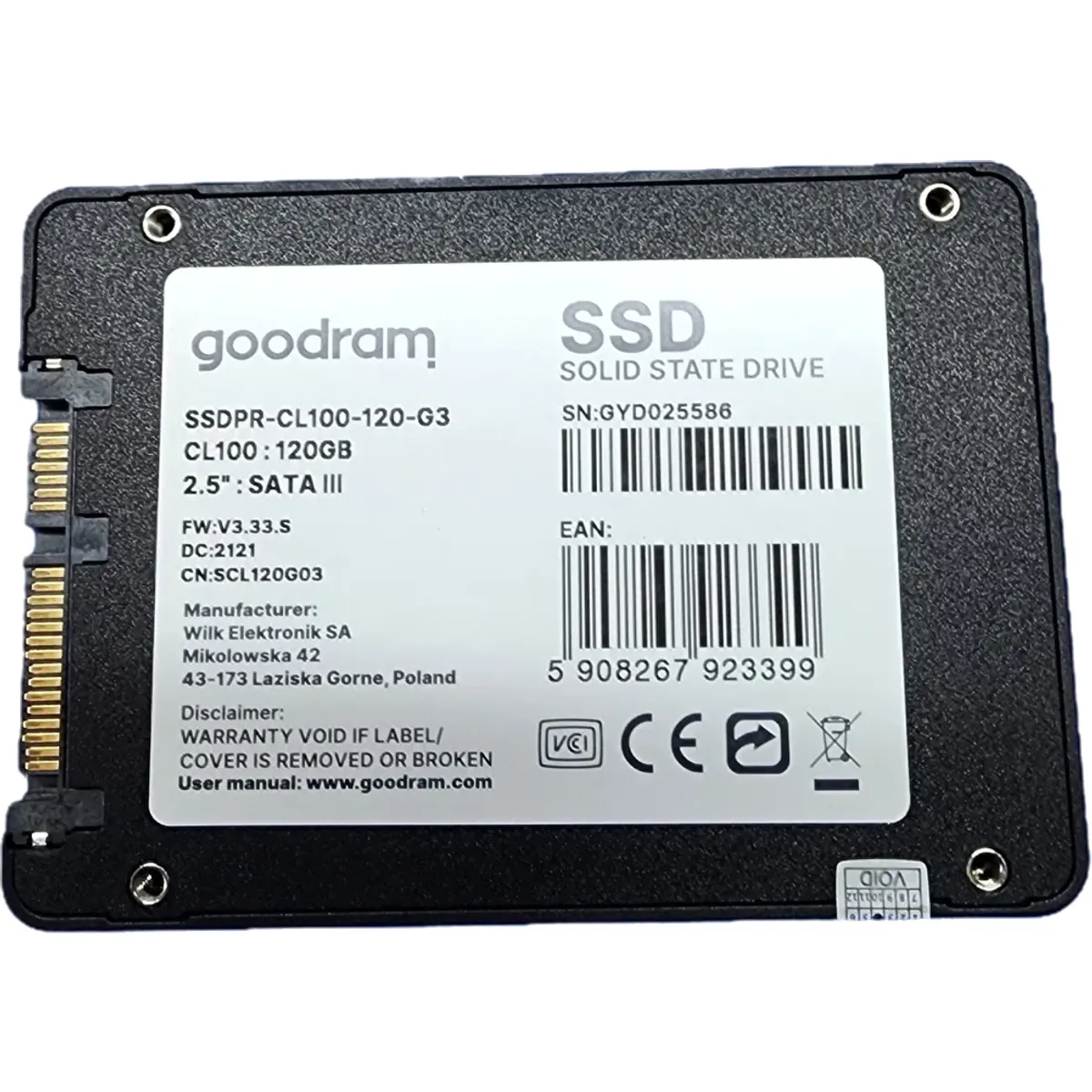 GOODRAM CL100 gen.3 120GB SATA 2,5″ SSD #2